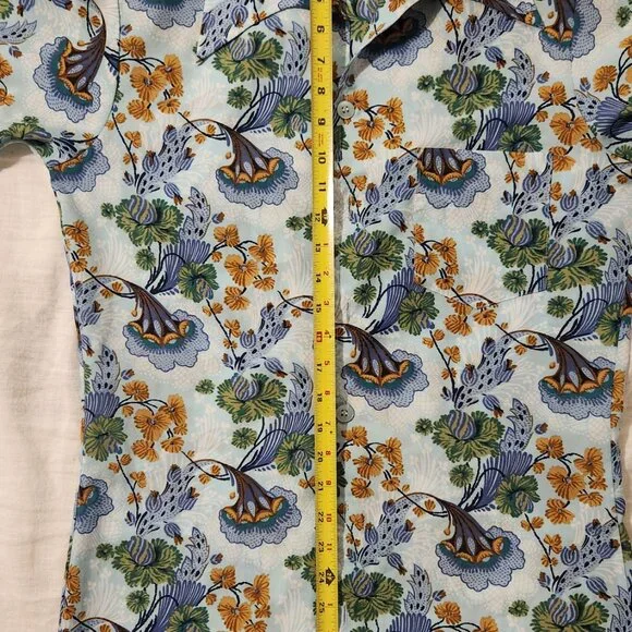 Studio One by Campus, Vtg 70s Psychedelic Paisely Disco Party Shirt - Size Small - Picture 5 of 7